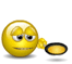 Emoticon Cooking eggs into skillet