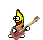 Emoticon Banana tocando la guitarra