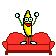 Banana dancing on the couch