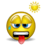 Emoticon Dia quente sol