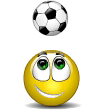 Emoticon Jogando com a bola futebol