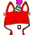 Emoticon Red Fox fête