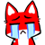 Emoticon Red Fox chorando