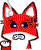 Emoticon Red Fox fato de fumo