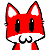 Emoticon Red Fox doce rosto