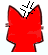Emoticon Red Fox irritado vira as costas