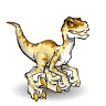 Emoticon Dinosauro velociraptor