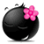 Emoticon Blacky flor