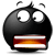 Emoticon Blacky frightened