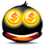 Emoticon Blacky ojos de dinero