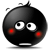 Emoticon Blacky avergonzado