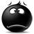 Emoticon Blacky traurig