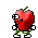 Emoticon strawberry danzando