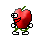 Emoticon frutilla bailando