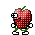 Emoticon strawberry dancing