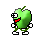 Emoticon Apple grün tanz