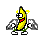 Emoticon Banana angel dancing