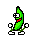 Emoticon Banana verde bailando