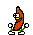 Emoticon 바나나 여러 가지 빛깔의 춤