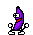 Emoticon Banana purple dancing