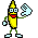 Banana saludando