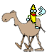 Emoticon Banana en un camello