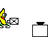 Emoticon Banana sending a letter