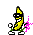 Emoticon Banana bailando en fiesta