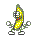 Emoticon Banana bailando contento