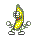 Emoticon Banana danza felice