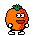 Emoticon orange dancing