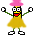 Emoticon Banana avec jupe de danse