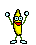 Emoticon Banana celebrando