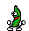 Emoticon Banana verde bailando