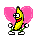 Emoticon Banana amore