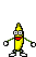 Emoticon banana saltando