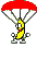 Emoticon Banana Fallschirm