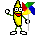 Emoticon Banana saludando