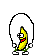 Emoticon Banana pulando corda