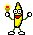 Emoticon Banana com fósforo