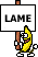 Emoticon Banana with poster LAME