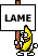 Emoticon LAMEポスター付きバナナ