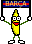 Emoticon Bananen mit Flagge von Barcelona