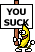 Emoticon Bananen kartell You Suck
