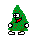 Emoticon Christmas tree dancing