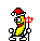 Emoticon Banana Weihnachten mit Dreizack