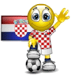 Emoticon フットボール - クロアチアの旗
