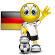 Emoticon Fußball - Die Fahne von Deutschland