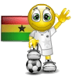 Emoticon Football - Flag of Ghana