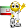 Emoticon Soccer - Flag of Iran